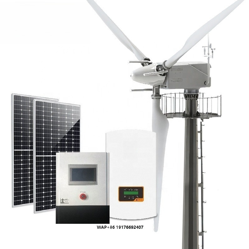 Wind Solar Hybrid Kit - ชุดแผงโซลาร์เซลล์และพลังงานลมครบชุด 5000 วัตต์ พลังงานแสงอาทิตย์ 5kva 6kva