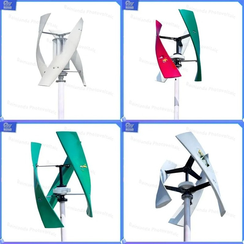 Wind Solar Hybrid Kit - กังหันลมแกนตั้ง 600W 1KW พร้อมระบบผลิตไฟฟ้าพลังงานแสงอาทิตย์แบบไฮบริด ชุดพลังงานลม-แสงอาทิตย์สำหรับบ้านและกลางแจ้ง ประหยัดพลังงานสูง