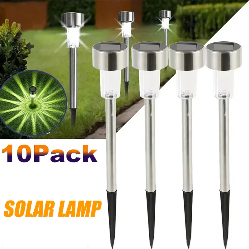 Solar Street Light Led - ไฟกลางแจ้งพลังงานแสงอาทิตย์โคมไฟสวนพลังงานแสงอาทิตย์กันน้ําภูมิทัศน์เส้นทางกลางแจ้งสําหรับลานสนามหลังบ้านสนามหญ้าลานตกแต่ง