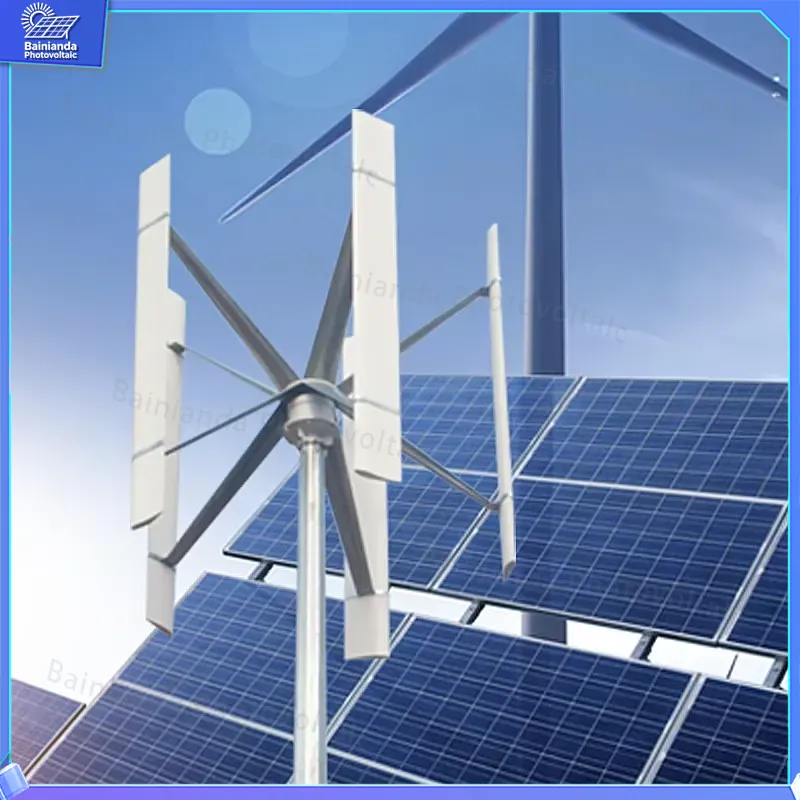 Wind Solar Hybrid Kit - เครื่องกำเนิดไฟฟ้าพลังงานลมและแสงอาทิตย์แบบไฮบริด 6KW 10KW ระบบออฟกริด 380V พร้อมแบตเตอรี่ลิเธียมสำหรับกักเก็บพลังงาน