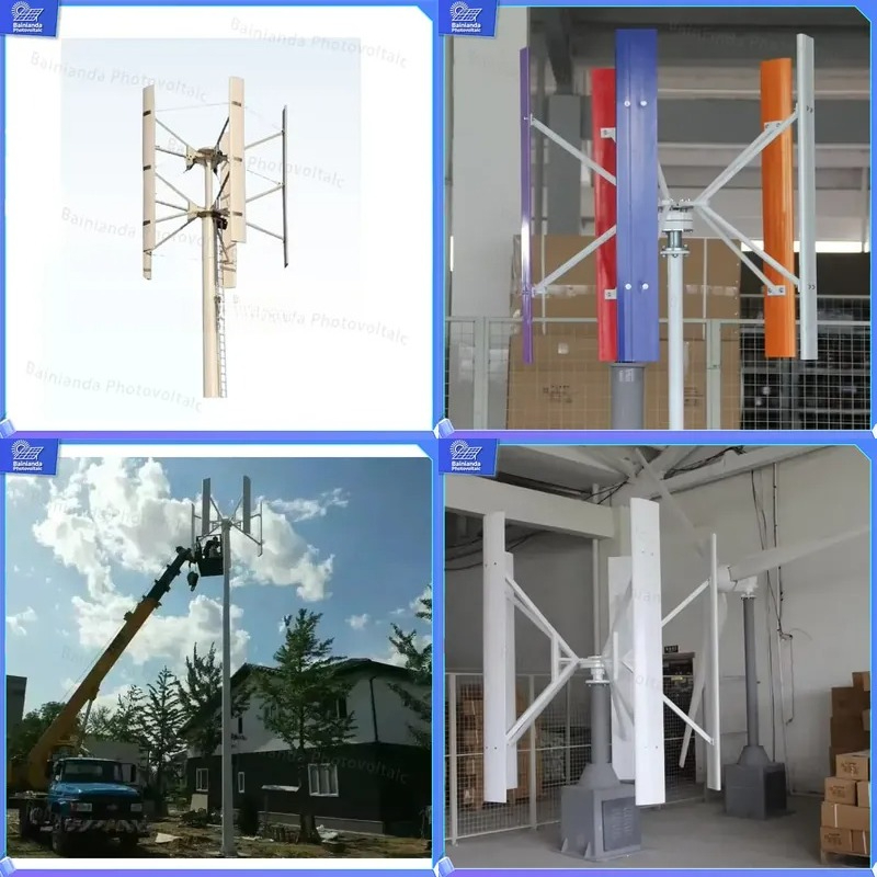 กังหันลมแกนตั้ง 500W 1kW 2kW ร - Wind Solar Hybrid Kit บทวิจารณ์และราคา