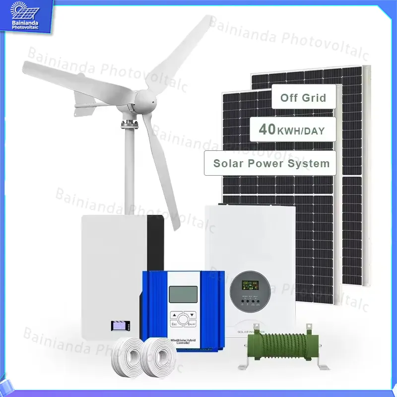เครื่องกำเนิดไฟฟ้าพลังงานแสงอา - Wind Solar Hybrid Kit บทวิจารณ์และราคา