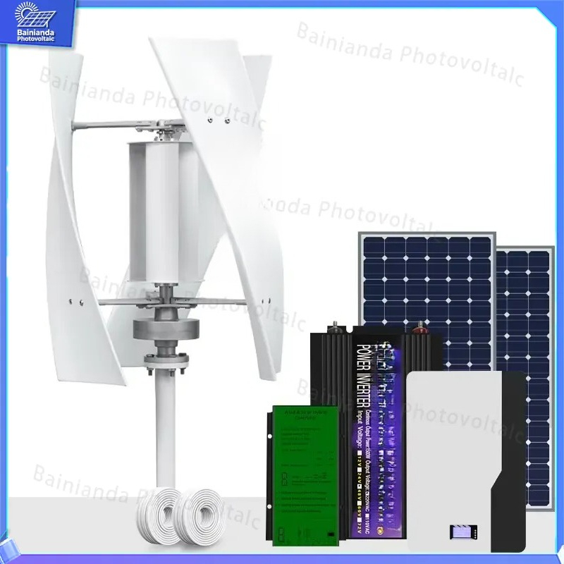 ระบบไฮบริดกังหันลมแนวตั้งและแผ - Wind Solar Hybrid Kit บทวิจารณ์และราคา